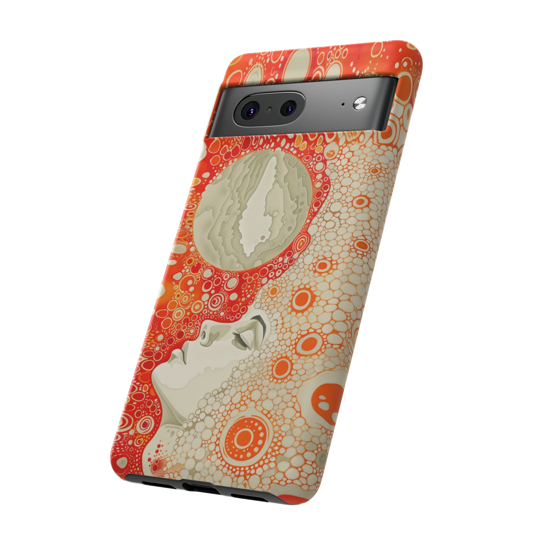 Phone Case, orange Constellation, Artistic design, Tough Case, Colorful whimsical fantasy design, iPhone 15, 14, 13, 12, 11, Samsung, Pixel