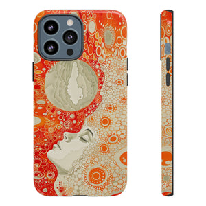 Phone Case, orange Constellation, Artistic design, Tough Case, Colorful whimsical fantasy design, iPhone 15, 14, 13, 12, 11, Samsung, Pixel