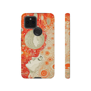 Phone Case, orange Constellation, Artistic design, Tough Case, Colorful whimsical fantasy design, iPhone 15, 14, 13, 12, 11, Samsung, Pixel