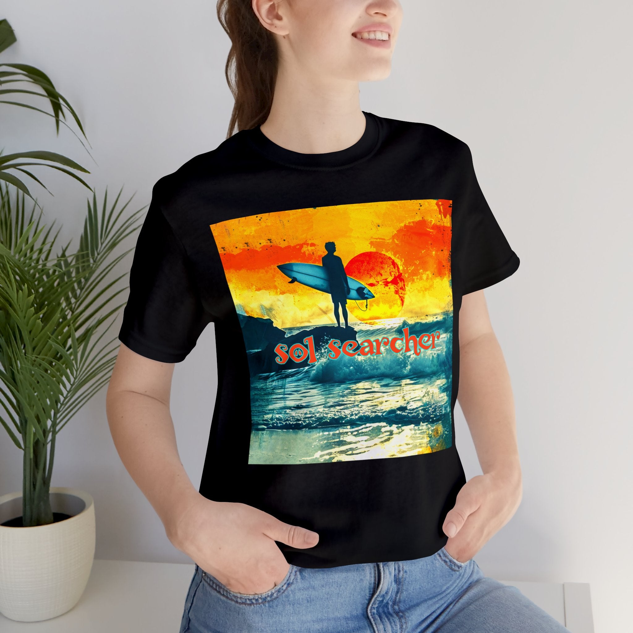 Sol Searcher sunset Unisex Jersey Short Sleeve Tee