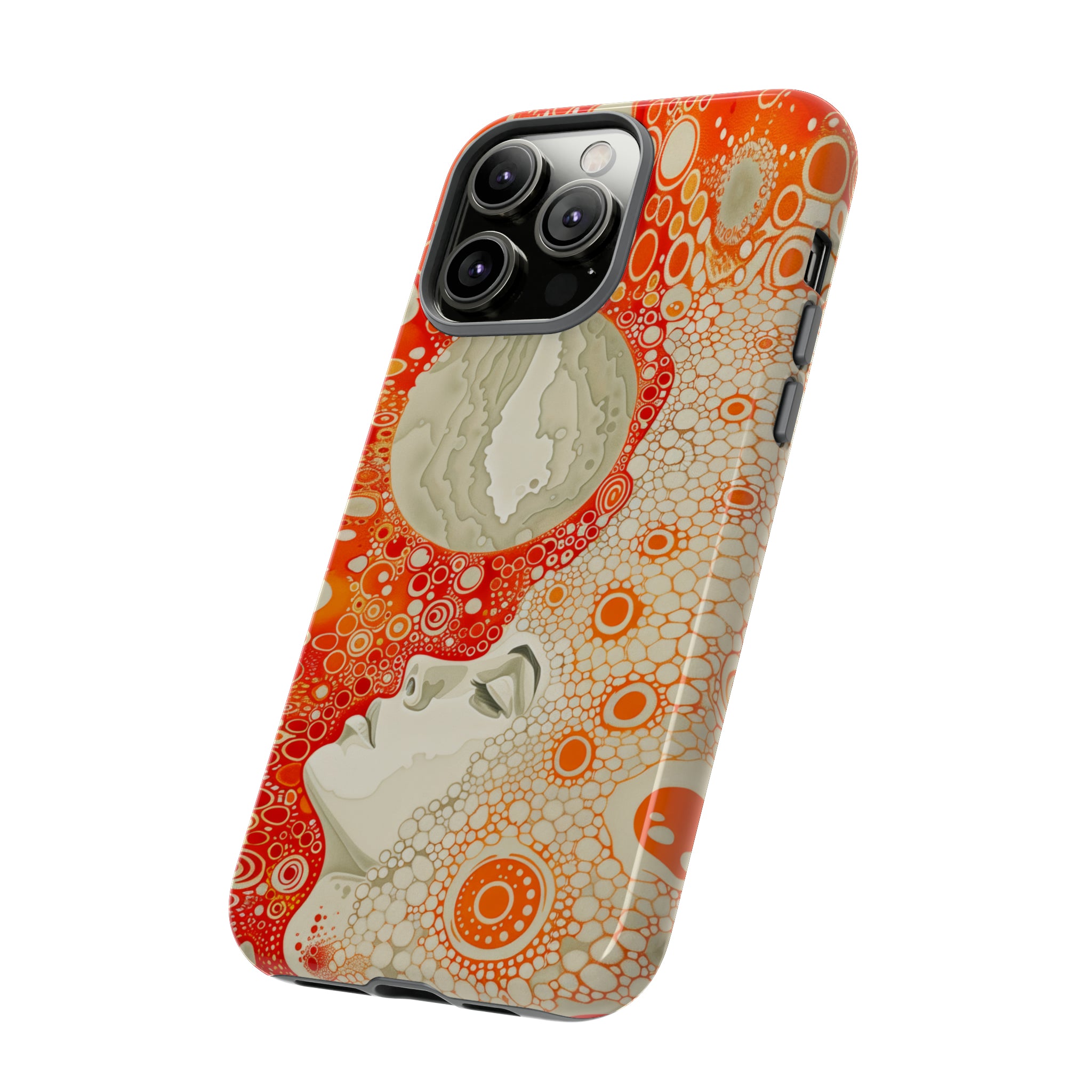 Phone Case, orange Constellation, Artistic design, Tough Case, Colorful whimsical fantasy design, iPhone 15, 14, 13, 12, 11, Samsung, Pixel