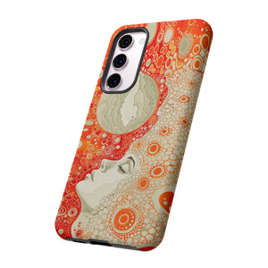 Phone Case, orange Constellation, Artistic design, Tough Case, Colorful whimsical fantasy design, iPhone 15, 14, 13, 12, 11, Samsung, Pixel