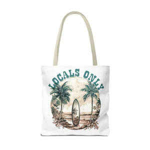 Locals only sepia with cream strap Tote Bag (AOP)