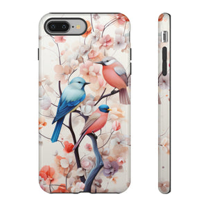 Three birds on a branch water color Tough Cases