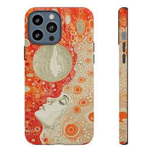 Phone Case, orange Constellation, Artistic design, Tough Case, Colorful whimsical fantasy design, iPhone 15, 14, 13, 12, 11, Samsung, Pixel