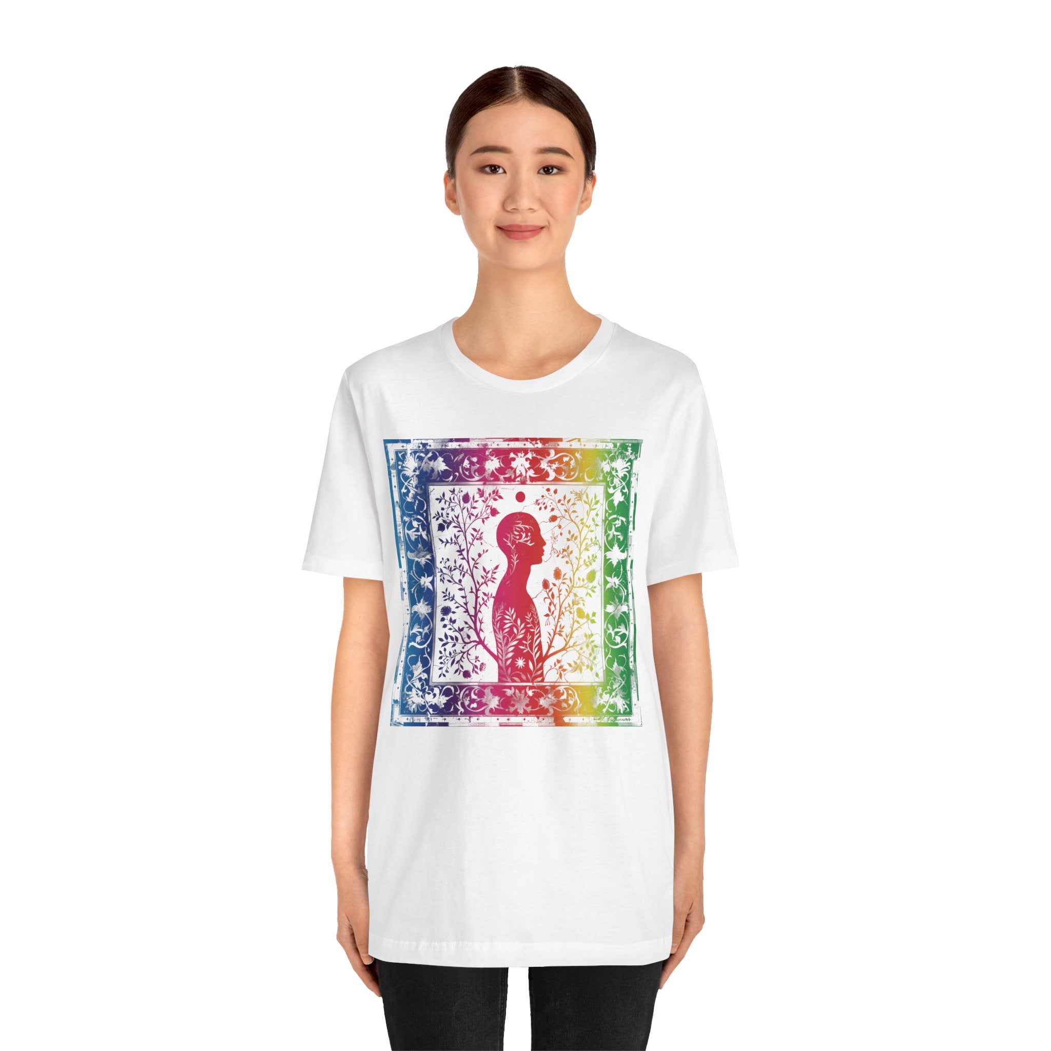 Rainbow silhouette Unisex Jersey Short Sleeve Tee