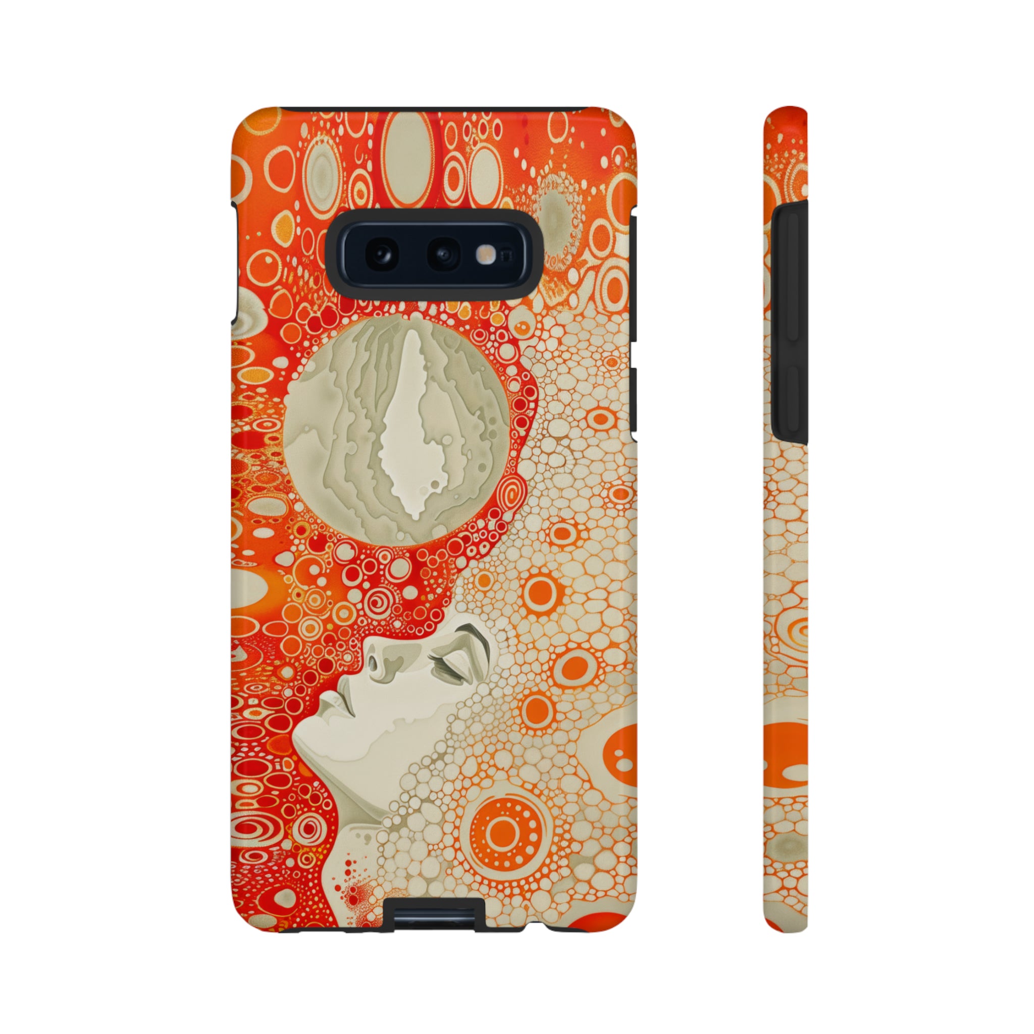 Phone Case, orange Constellation, Artistic design, Tough Case, Colorful whimsical fantasy design, iPhone 15, 14, 13, 12, 11, Samsung, Pixel