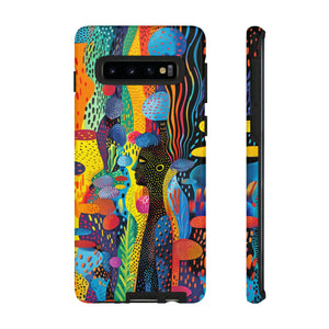 Phone Case, tribal dreamland, Artistic design, Tough Case, Colorful whimsical fantasy design, iPhone 15, 14, 13, 12, 11, Samsung, Pixel