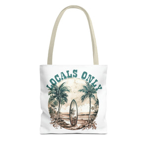 Locals only sepia with cream strap Tote Bag (AOP)