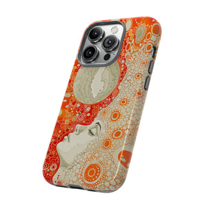 Phone Case, orange Constellation, Artistic design, Tough Case, Colorful whimsical fantasy design, iPhone 15, 14, 13, 12, 11, Samsung, Pixel