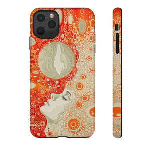 Phone Case, orange Constellation, Artistic design, Tough Case, Colorful whimsical fantasy design, iPhone 15, 14, 13, 12, 11, Samsung, Pixel