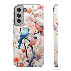 Three birds on a branch water color Tough Cases