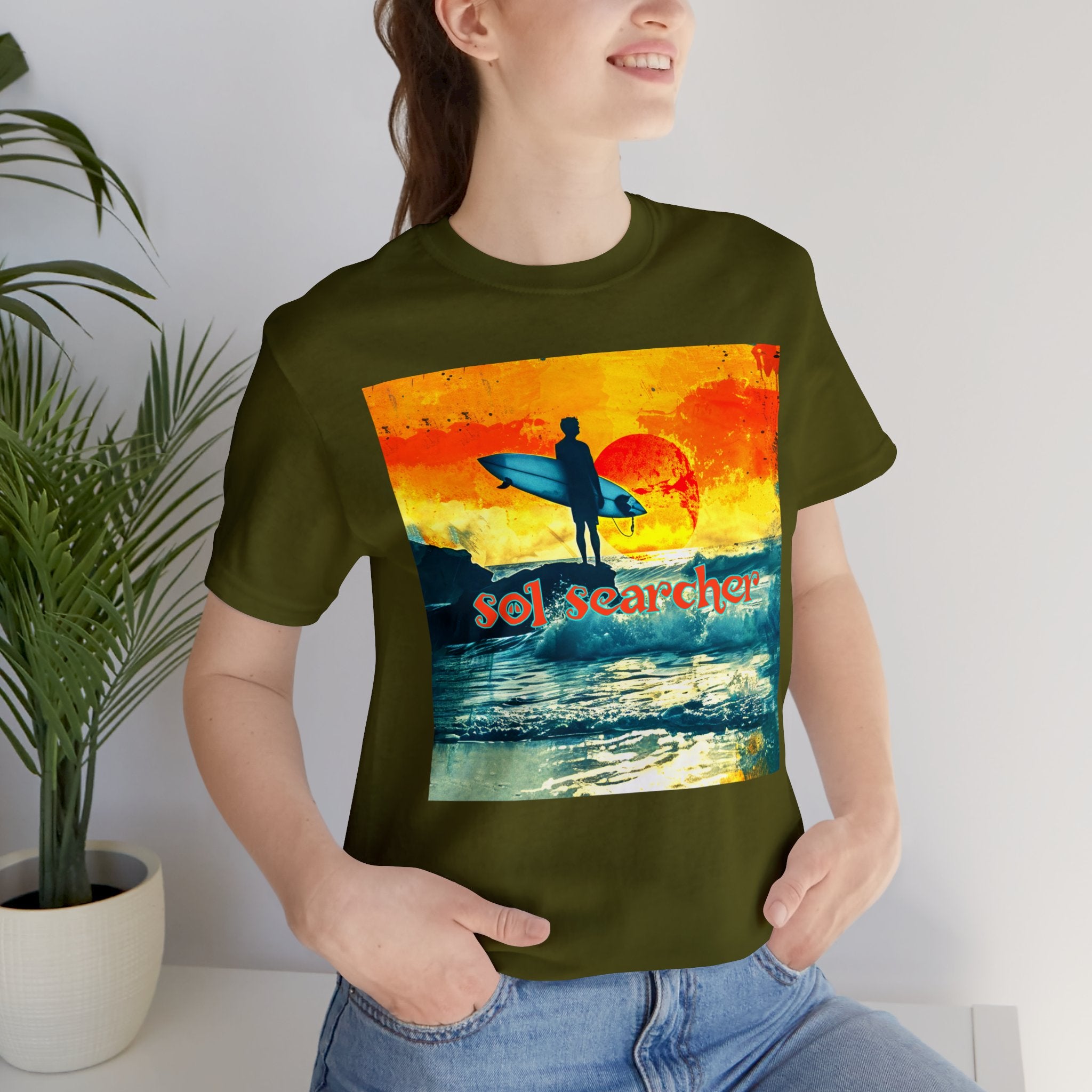 Sol Searcher sunset Unisex Jersey Short Sleeve Tee