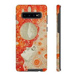 Phone Case, orange Constellation, Artistic design, Tough Case, Colorful whimsical fantasy design, iPhone 15, 14, 13, 12, 11, Samsung, Pixel