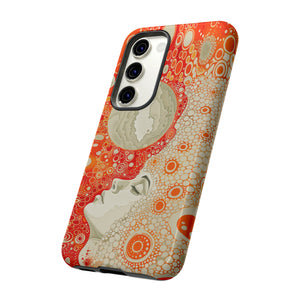 Phone Case, orange Constellation, Artistic design, Tough Case, Colorful whimsical fantasy design, iPhone 15, 14, 13, 12, 11, Samsung, Pixel