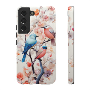 Three birds on a branch water color Tough Cases