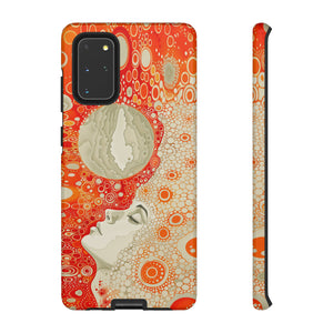 Phone Case, orange Constellation, Artistic design, Tough Case, Colorful whimsical fantasy design, iPhone 15, 14, 13, 12, 11, Samsung, Pixel